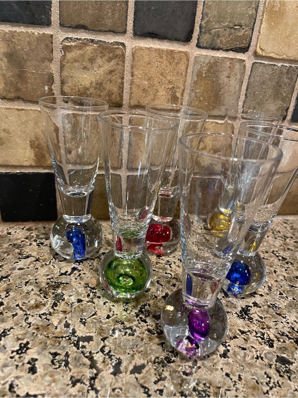 Circleware Colorful Ball Shot Glasses Set of 6